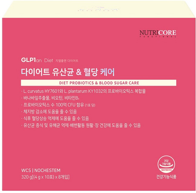 뉴트리코어 지엘플랜 다이어트 유산균 & 혈당 케어, 1개, 320g