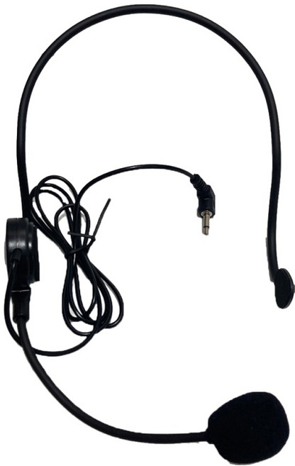 강의용 에펠폰 기가폰 메가폰 호환 3.5파이 유선 헤드셋마이크, 블랙