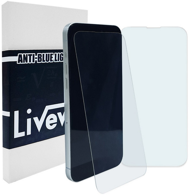 리브레브 HD 베젤 블루라이트 차단 강화유리 휴대폰 액정보호필름 2p 세트, 1세트