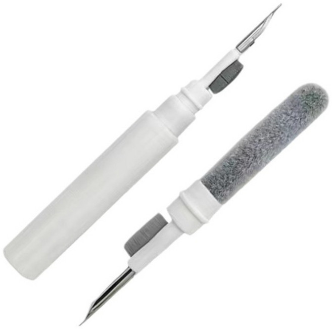 다용도 이어폰 충전 케이스 청소 브러시펜, 화이트 펄 백, 2개