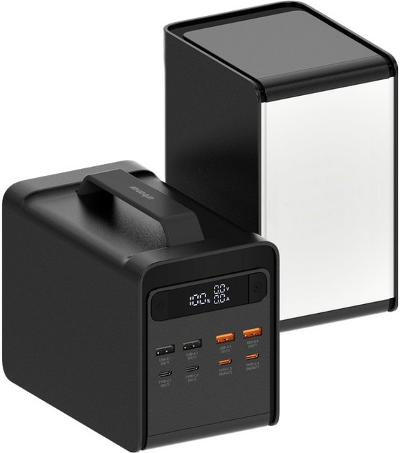 어반어스 PD 65W LED 랜턴 초대용량 보조배터리 100000mAh 멀티단자, 블랙, VM-PA100LPQ