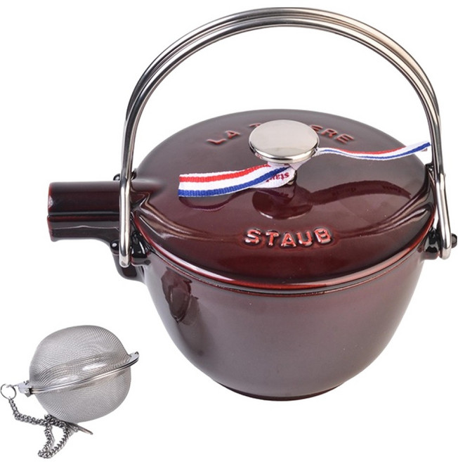 staub 茶壺 16.6 x 12 x 18 cm, 紅色, 1個, 1150ml