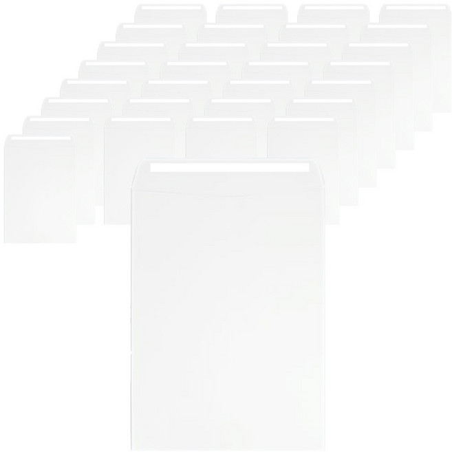 문구마을 접착형 테이프 백색모조 서류봉투, 100개, A4