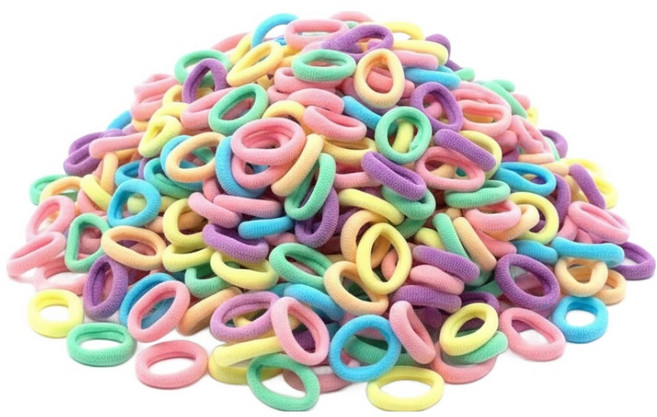 스타일플래닛 조임없는 미니 도넛링 머리끈 1000개 세트