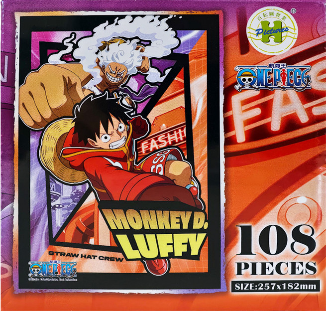 HUNDRED PICTURES 百耘圖 航海王魯夫拼圖 1 HP0108-314 257 x 182mm, 混和顏色, 1個, 108片