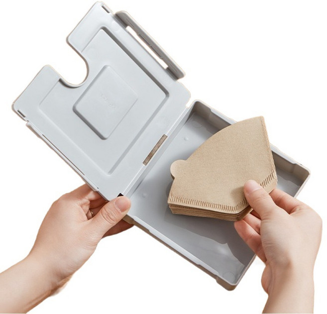 난리시스터즈 다용도 커피 여과지 보관함, 회색, 1개