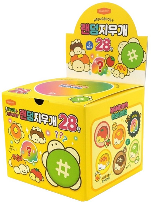 핑크풋 28탄 랜덤지우개, 랜덤발송, 24개