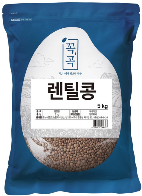두보식품 렌틸콩, 5kg, 1개