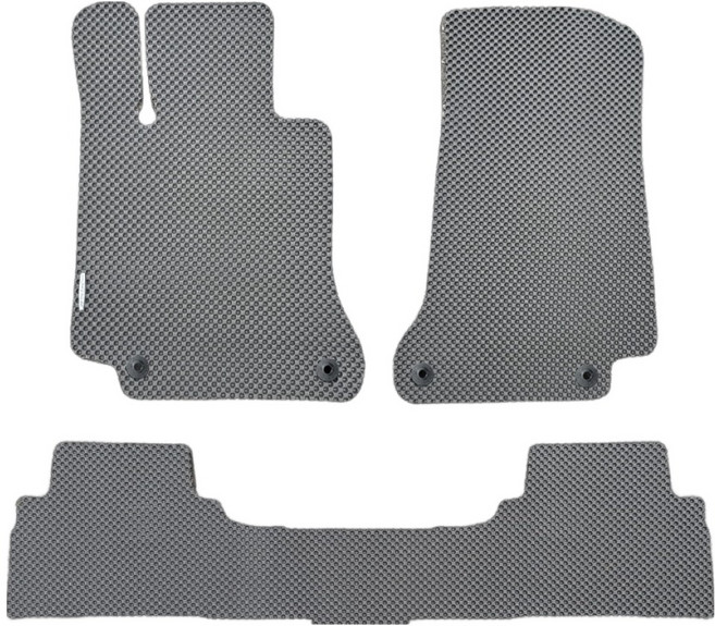 더존 엠보싱 카매트 3종 세트 YE-02, 그레이, 코란도C C200 2011년~2019년