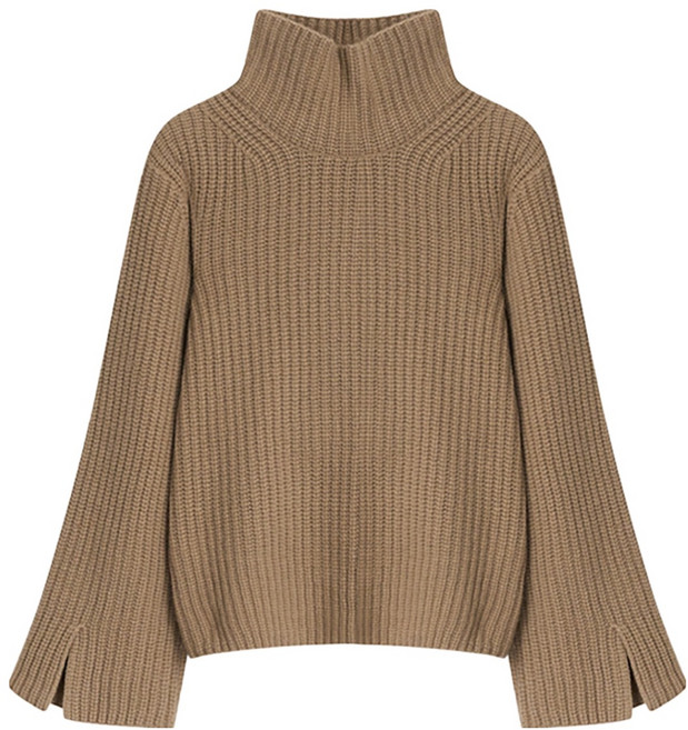 온앤온 여성용 터틀넥 루즈핏 니트