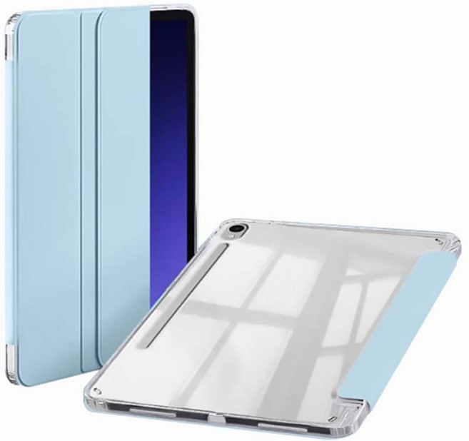 태블리스 S펜 수납 클리어 태블릿 커버 케이스 TD-5, 스카이, 1개