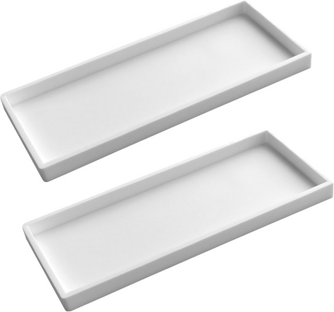 모나코올리브 모던 실리콘 트레이 대형, 화이트, 2개
