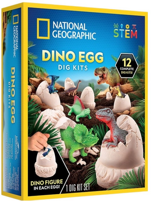 Bluemarble 國家地理 化石挖掘 恐龍蛋 12 NGDINODIG12, 單一, 1個