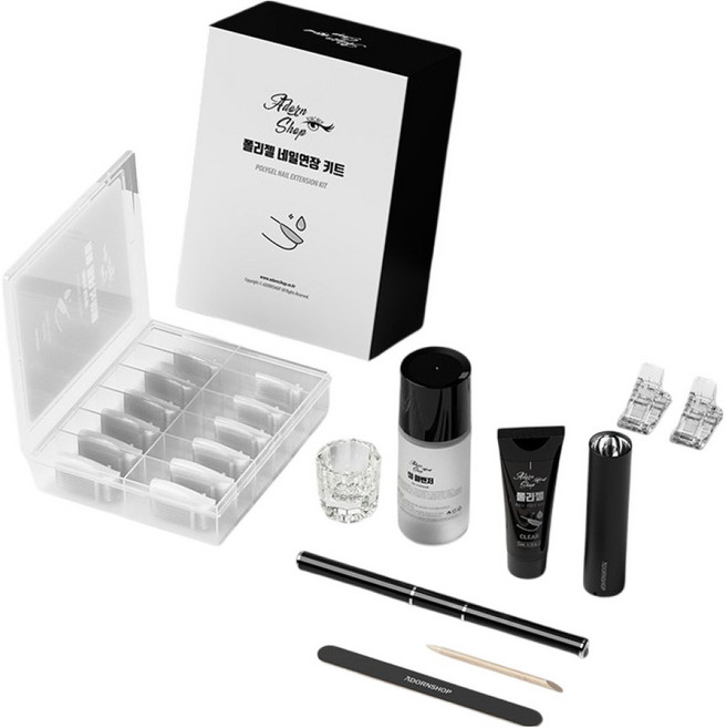 아던샵 셀프 젤네일 연장 키트 세트 클리어, 1개, 9종
