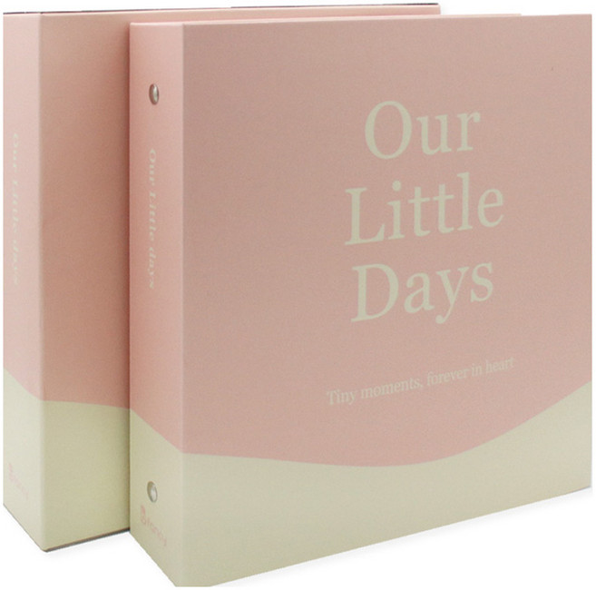Bfancy Little Days 中型自黏式活頁相簿, 嬰兒粉, 50張