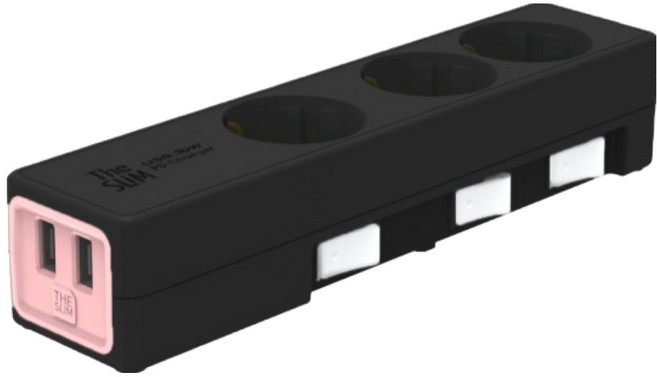 네모탭 더슬림 개별 멀티탭 10W 3구 SY-SB3 USB, 다크그레이, 1개, 1.2m