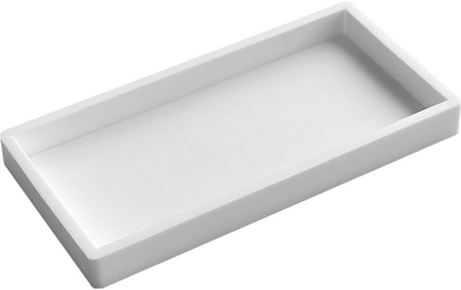 모나코올리브 모던 실리콘 트레이 소형, 1개, 화이트