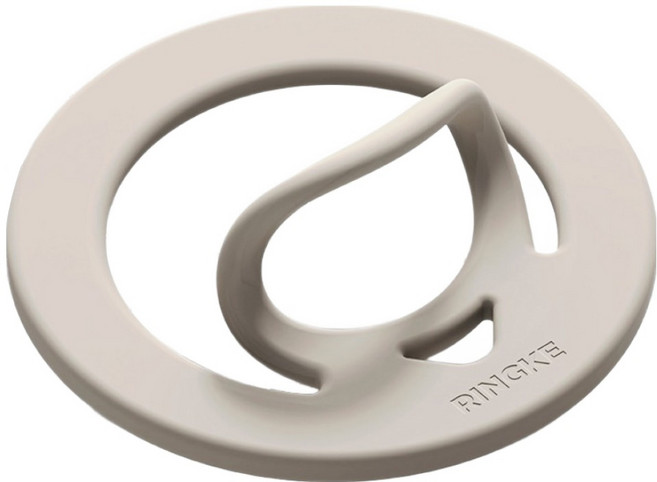 Ringke 雙磁吸矽膠環雙面磁吸MagSafe手機支架, 暖灰色, 1個