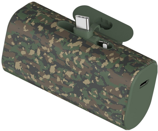 발란드 보조배터리 5000mAh 애플8핀 / 타입C, BLD-2IN1-5000M, 카모