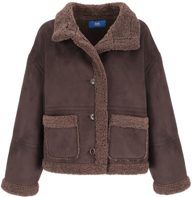 UCLA 남녀공용 인조 무스탕 퍼카라 숏자켓 UBWMUC1