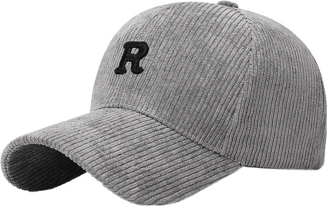 아티렐 단색 심플 R 골덴 스포츠 모자, 그레이, 1개