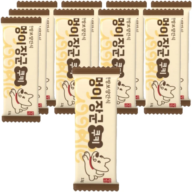 멍이장군 강아지 간식 쿠키 10p, 110g, 1개, 두충, 오가피, 홍화자, 식용개구리 - 쿠팡