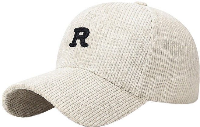 아티렐 단색 심플 R 골덴 스포츠 모자, 베이지, 1개