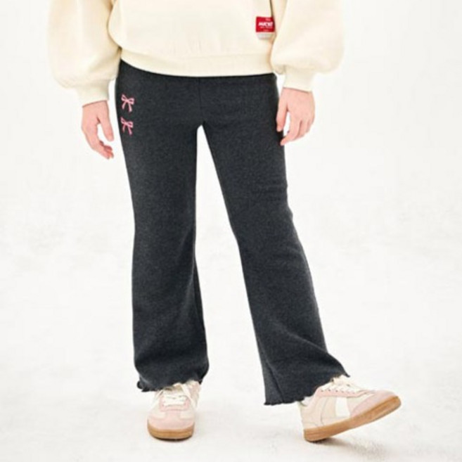 젤리스푼 아동용 트윈리본 인조밍크 기모 부츠컷 레깅스