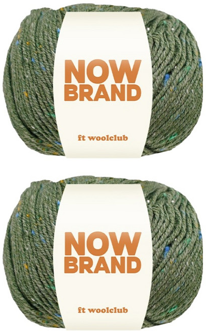 WoolClub Now Brand 高級柔軟結子編織線 50g, 816 復古綠, 2個