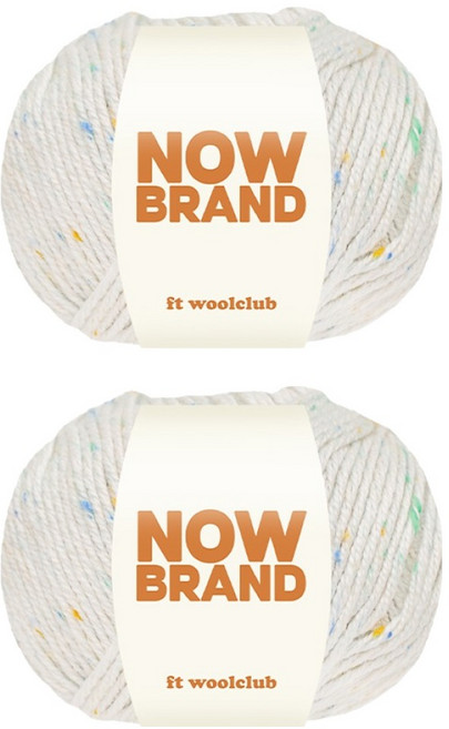 WoolClub Now Brand 高級柔軟結子編織線 50g, 894 白象牙色, 2個