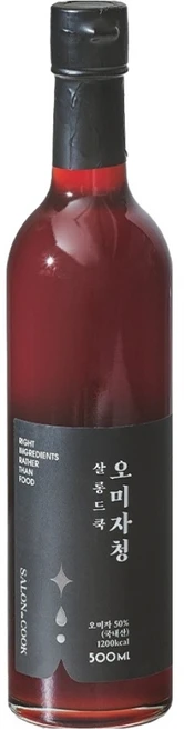 살롱드쿡 문경 오미자청, 500ml, 1개입, 1개 - 쿠팡