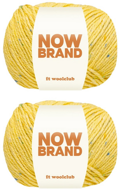 WoolClub Now Brand 高級柔軟結子編織線 50g, 813 黃色, 2個