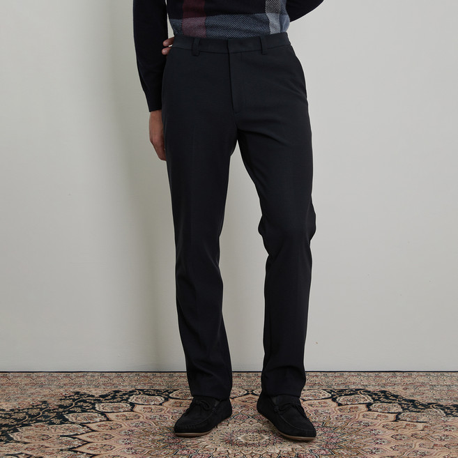 인디안 남성용 인조 밍크 본딩 노턱 잔체크 밴딩 팬츠 MITDL5WA151