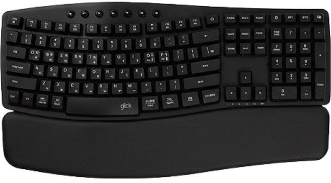 지클릭커 오피스프로 구름 EK200 풀윤활 인체공학 무선 블루투스 키보드, 블랙, 제조사축