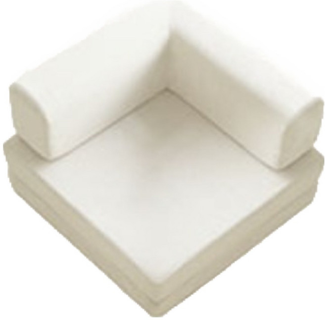 마루이 모아 1인 패브릭 모듈 코너형 압축소파, 크림 화이트