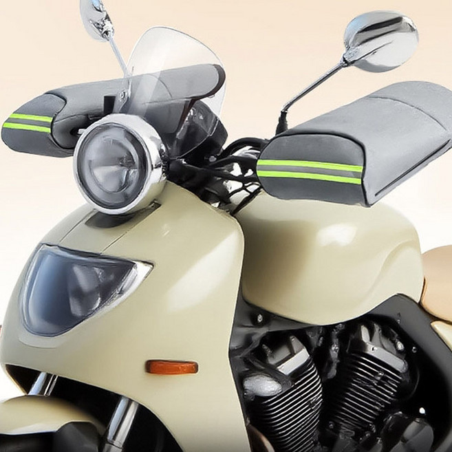 Ez2mk 高級摩托車防水防寒手套 雙手配戴套組 MS-1640, 灰色