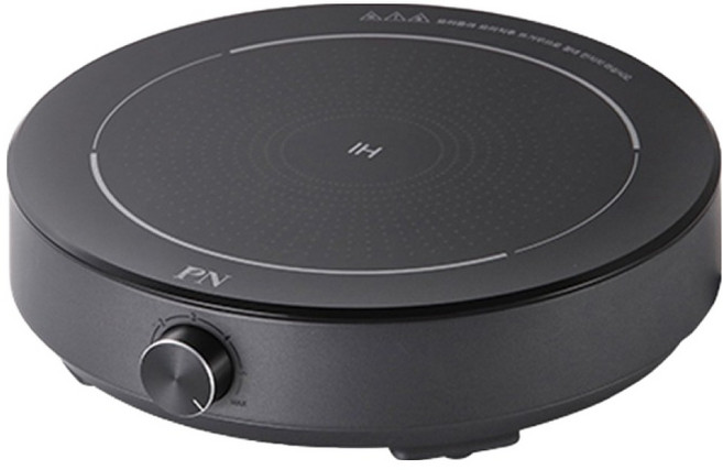 PNPOONGNYUN Doya 圓形單口電磁爐 深灰色, 一般型, DIKA-1200C