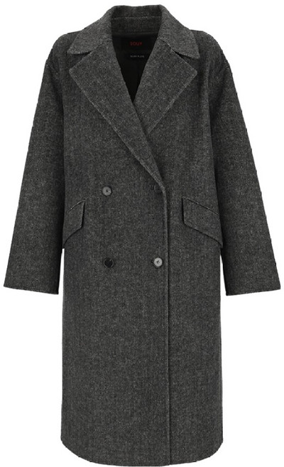 숲 여성용 오버사이즈 더블버튼 코트 SBWHCC1