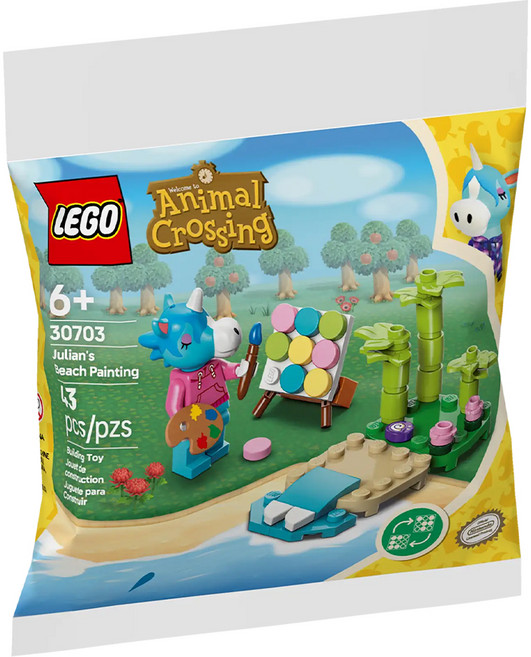 LEGO 30703 動物森友會系列 朱利安的海灘繪畫, 混和顏色, 1個