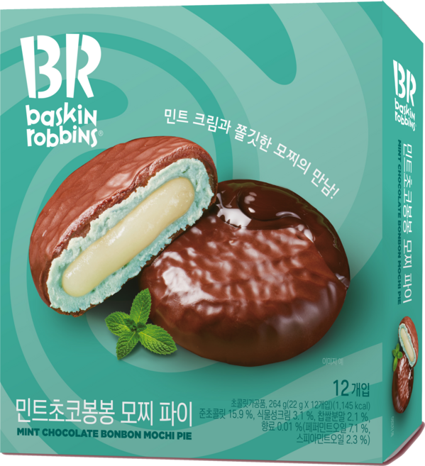 배스킨라빈스 민트초코봉봉 모찌 파이 12p, 1개, 264g