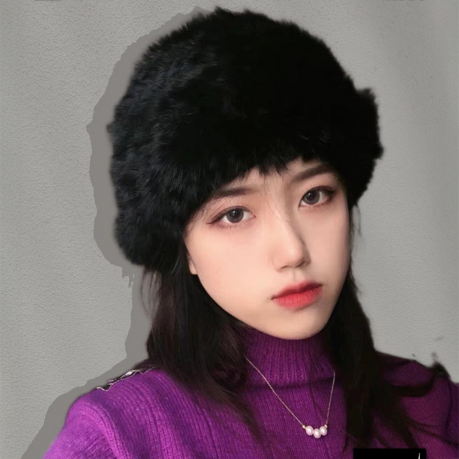 Parajuni 女款冬季防寒人造毛皮滑雪針織帽 HJ0975