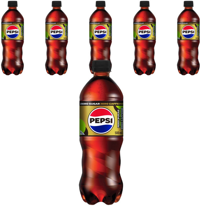 펩시 콜라 제로 슈거 라임향 제로 카페인, 500ml, 6개