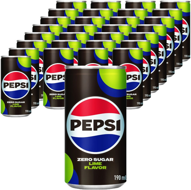펩시 제로슈거 라임향 탄산음료, 30개, 190ml
