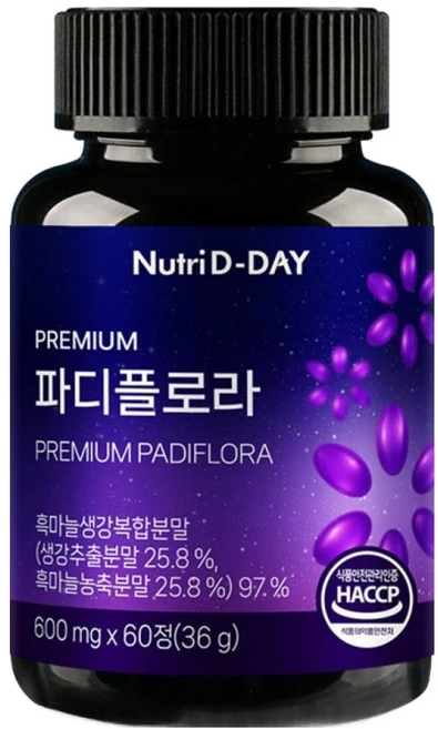 뉴트리디데이 파디플로라 흑마늘생강 2개월분, 1개, 60정 - 쿠팡