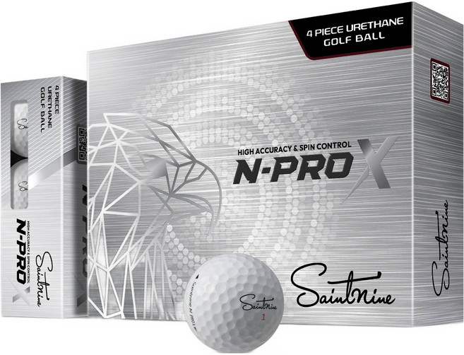 세인트나인 N PRO X 프리미엄 우레탄 골프공 4피스, 1개, 12개입, 화이트