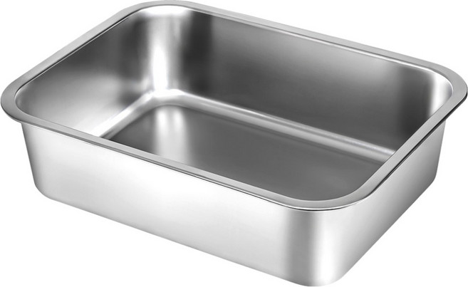 벨라쿠진 연마제 없는 에센셜 스텐 사각 깊은 밧드, 1개, 단품