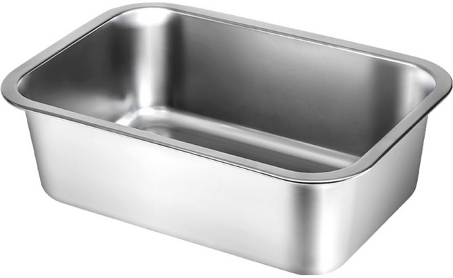 벨라쿠진 연마제 없는 에센셜 스텐 사각 깊은 밧드, 1개, 단품