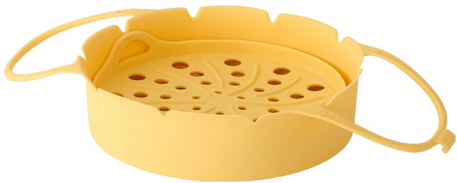 모도리 소담 실리콘 에어프라이어 용기 M 18cm, 옐로우, 1세트