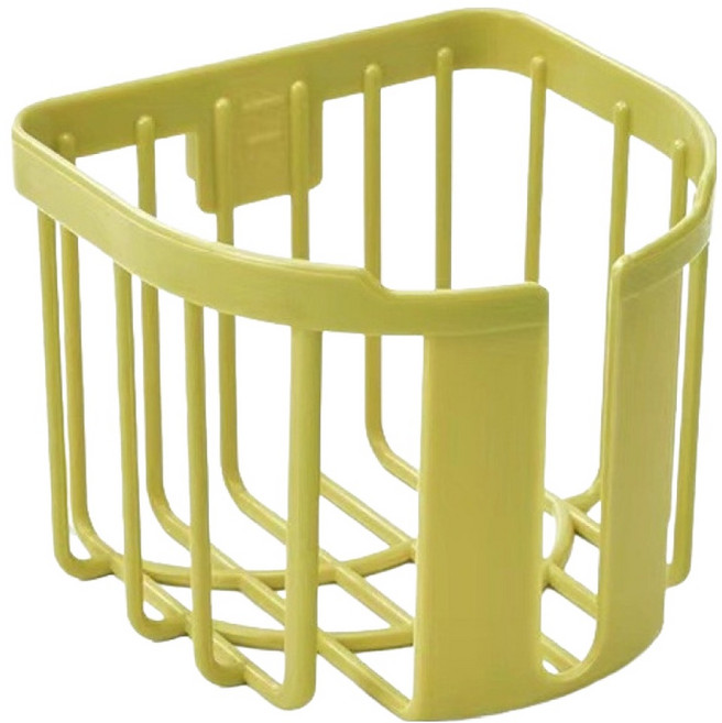 모먼트홈 무타공 부착형 두루마리 휴지 케이스, 옐로우, 1개