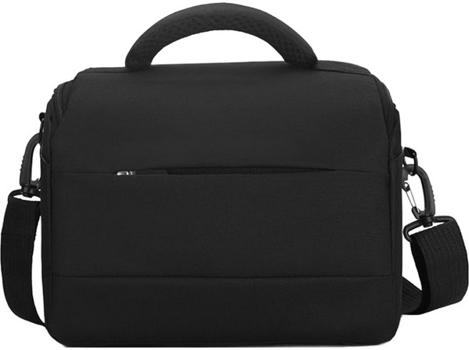 Rainbow 簡約設計微單/單眼兩用相機便攜單肩包 S, 黑色, 1個